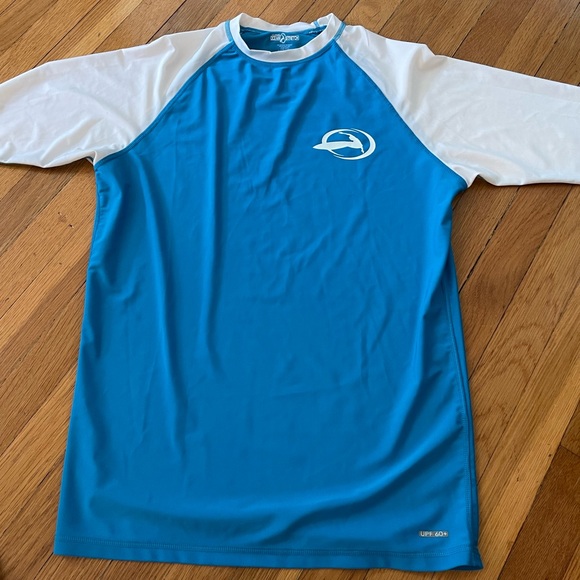 us apparel Shirts Us Apparel Ocean Stretch Short Sleeve Blue And